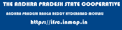 THE ANDHRA PRADESH STATE COOPERATIVE BANK LIMITED  ANDHRA PRADESH RANGA REDDY HYDERABAD MOULALI  ifsc code